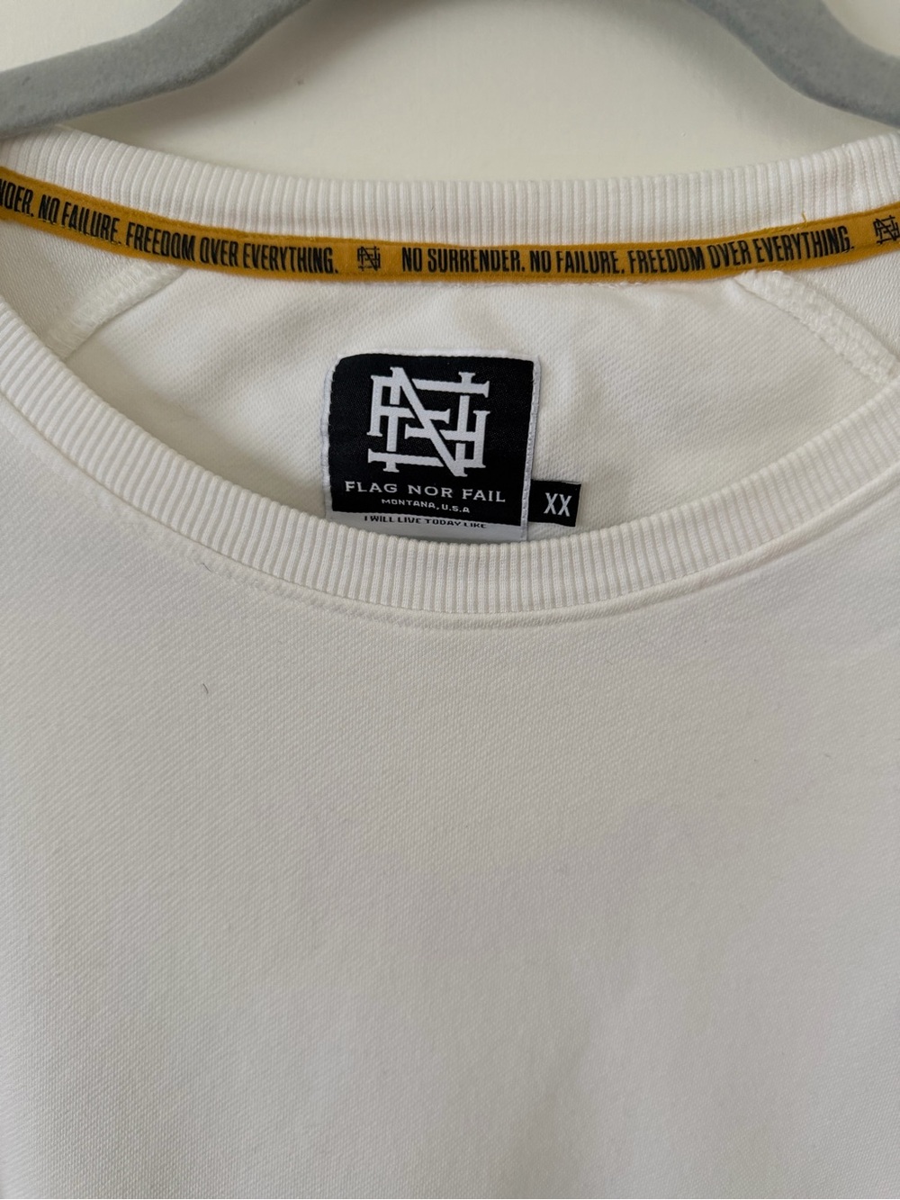 flag nor fail White Short-Sleeve Crewneck Tee - Picture 6 of 7